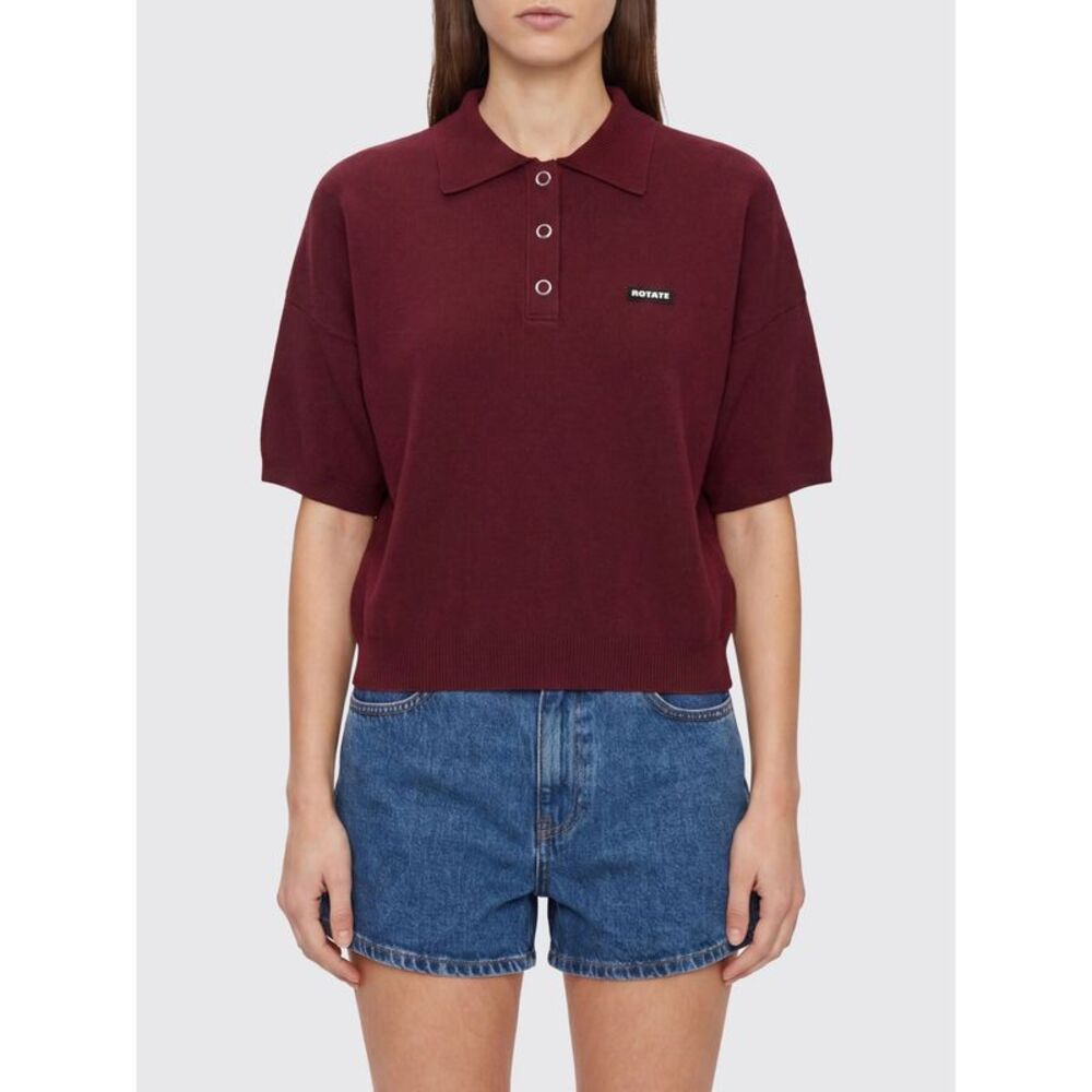 Rotate Polo Shirt Woman Burgundy